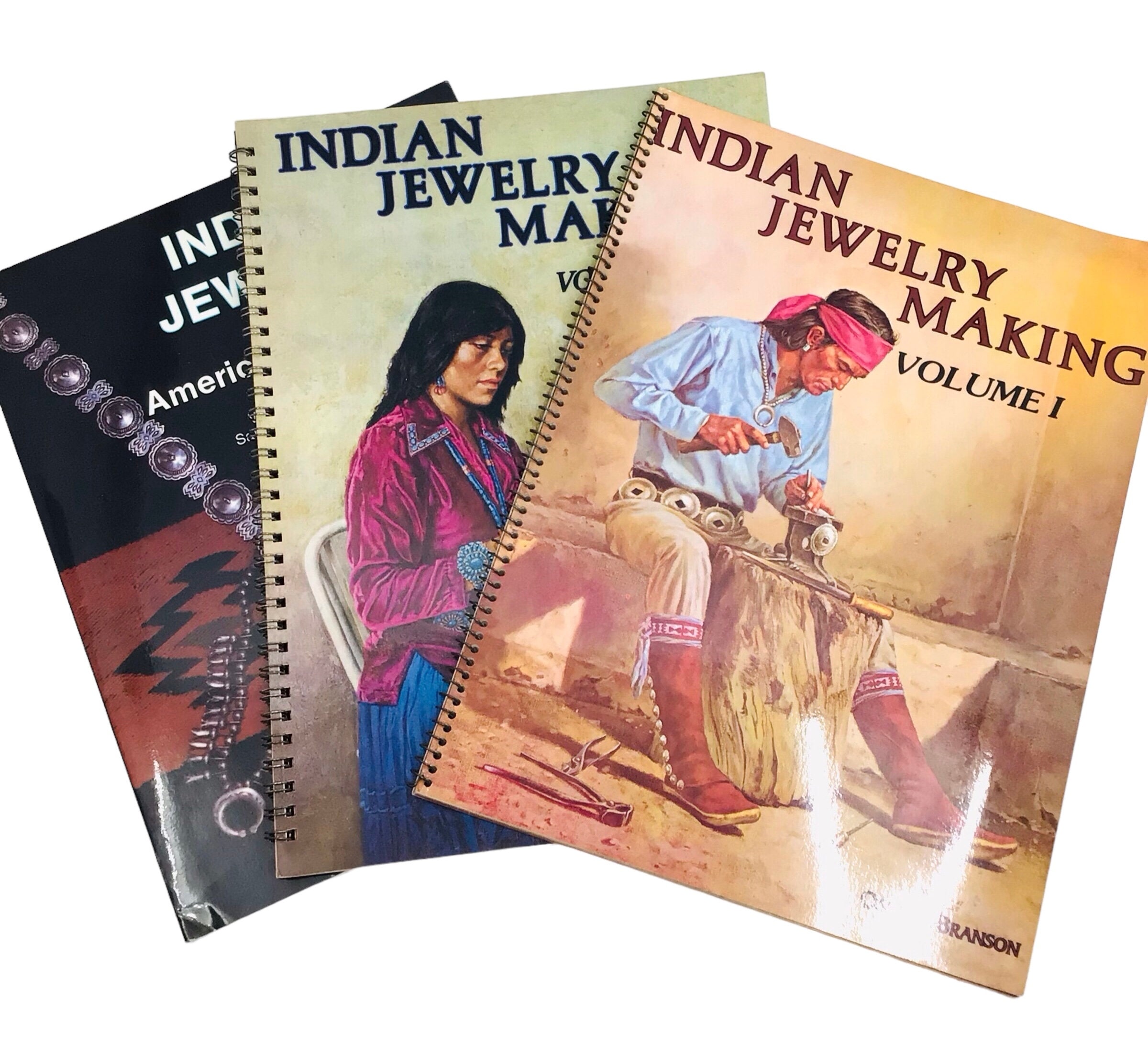 INDIAN JEWELRY MAKING 　洋書 Indian Jewelry Making Vol 1 & 2 by Oscar T Branson + Indian