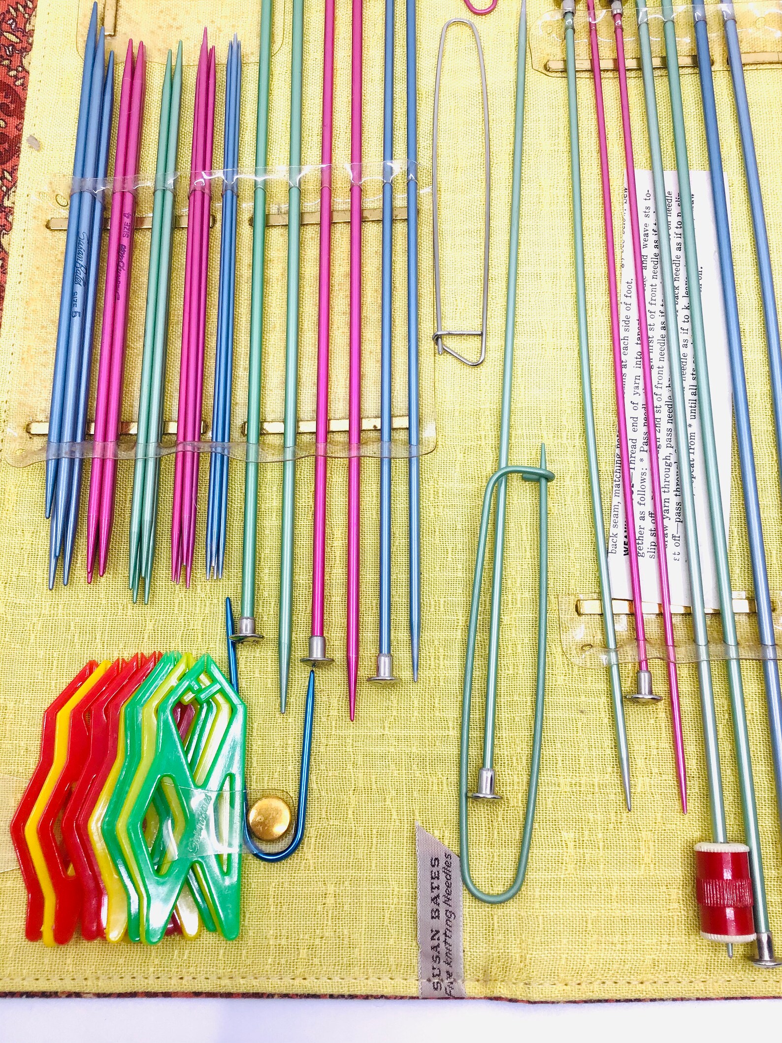 Vintage Susan Bates Knitting Needles Set With Storage Case Etsy