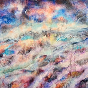 Hase Wandkunst, Hase Wohndekor, Hase Kunstdruck, magische Landschaftskunst, heidnisches Wohndekor, mystische verträumte Hase Kunst