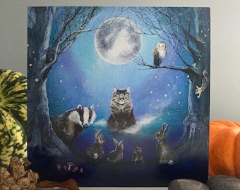 Woodland Animals Card: 'The Gathering' Samhain Blank Card