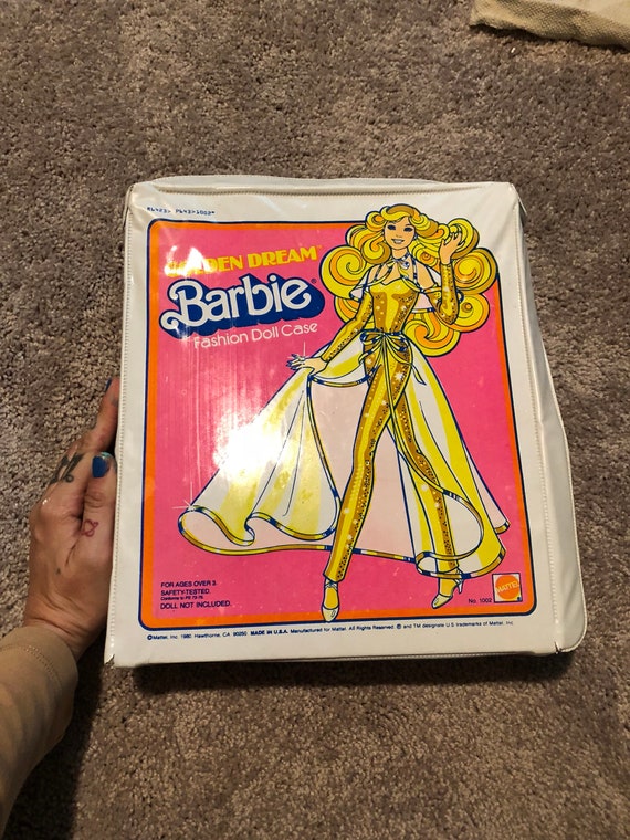 golden dream barbie fashion doll trunk