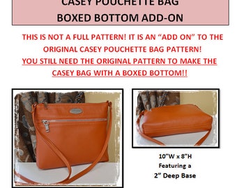 PDF Pattern "ADD ON" To the Casey Pouchette for a boxed bottom in English