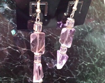 Sparkle Pink Dangle Earrings