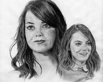 Emma Stone Double Portrait