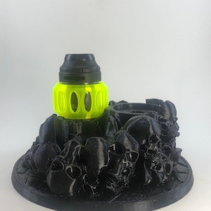 Stojak na zbiornik Vape Skull 510 Atomizer Skulls Unikalny wyświetlacz do przechowywania Oryginalny OOAK Jedyny w swoim rodzaju projekt