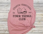 FINER Things Club - Muscle Tank The Office Tank Pop Culture Tank Dunder Mifflin Inc. The Office TV Show Tank Dwight Schrute Micheal Scott.
