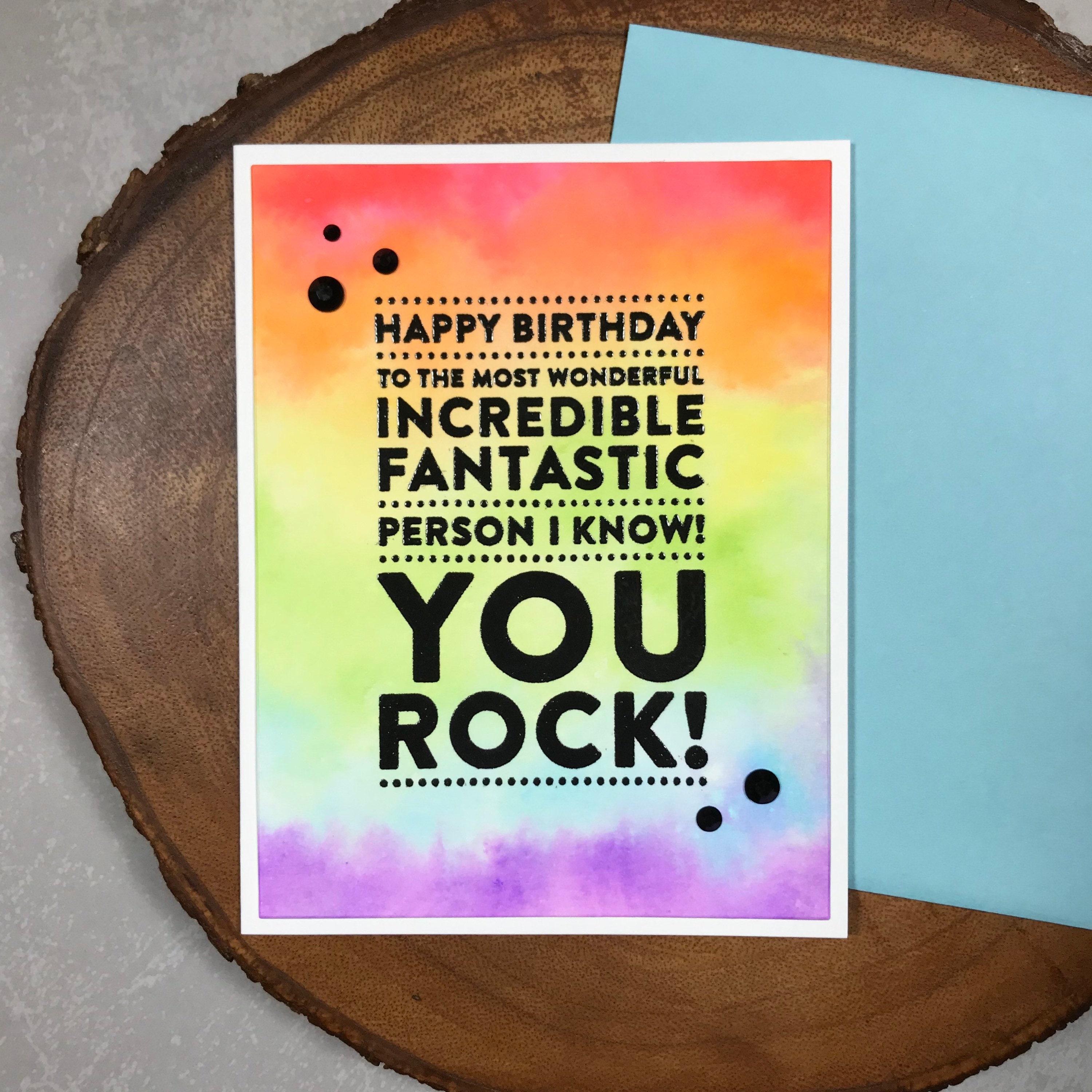 You Rock Happy Birthday Card You Rock Happy Birthday Etsy