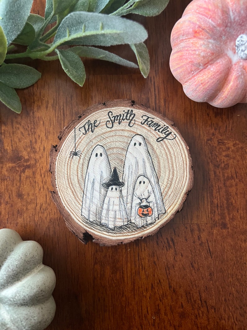 Custom Ghost Family Portrait Fridge Magnet: Spooky Halloween Decor - Etsy