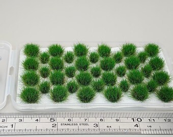 JHT - Light Green Model Grass Clusters - Self Adhesive Grass Tufts - 8mm height x 3/9mm base