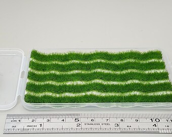 JHT - Spring Green Strip Grass Tufts - Self Adhesive Grass Tufts - 5mm height x 108mm long 5per pack