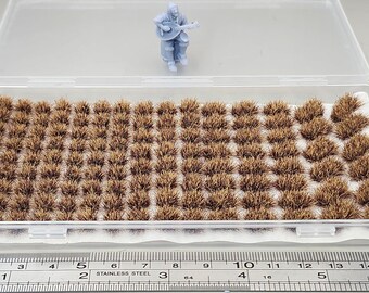 JHT - Winter Model Grass Clusters - Self Adhesive Grass Tufts - 5mm height x 8/10mm round, 8x12mm/10x15mm oval base