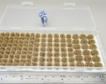 JHT - Autumn Yellow Model Grass Clusters - Self Adhesive Grass Tufts - 5mm height x 8/10/12mm round base