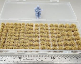 JHT - Autumn Yellow Model Grass Clusters - Self Adhesive Grass Tufts - 8mm height x 8/10/12mm round base