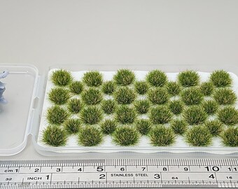 JHT - Autumn Green Model Grass Clusters - Self Adhesive Grass Tufts - 5mm height x 3/9mm base