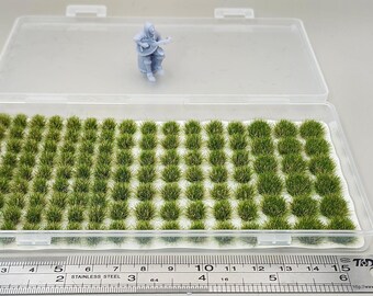 JHT - Autumn Green Model Grass Clusters - Self Adhesive Grass Tufts - 5mm height x 8/10/12mm round base