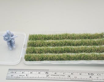 JHT - Autumn Green Strip Grass Tufts - Self Adhesive Grass Tufts - 8mm height x 108mm long 4per pack