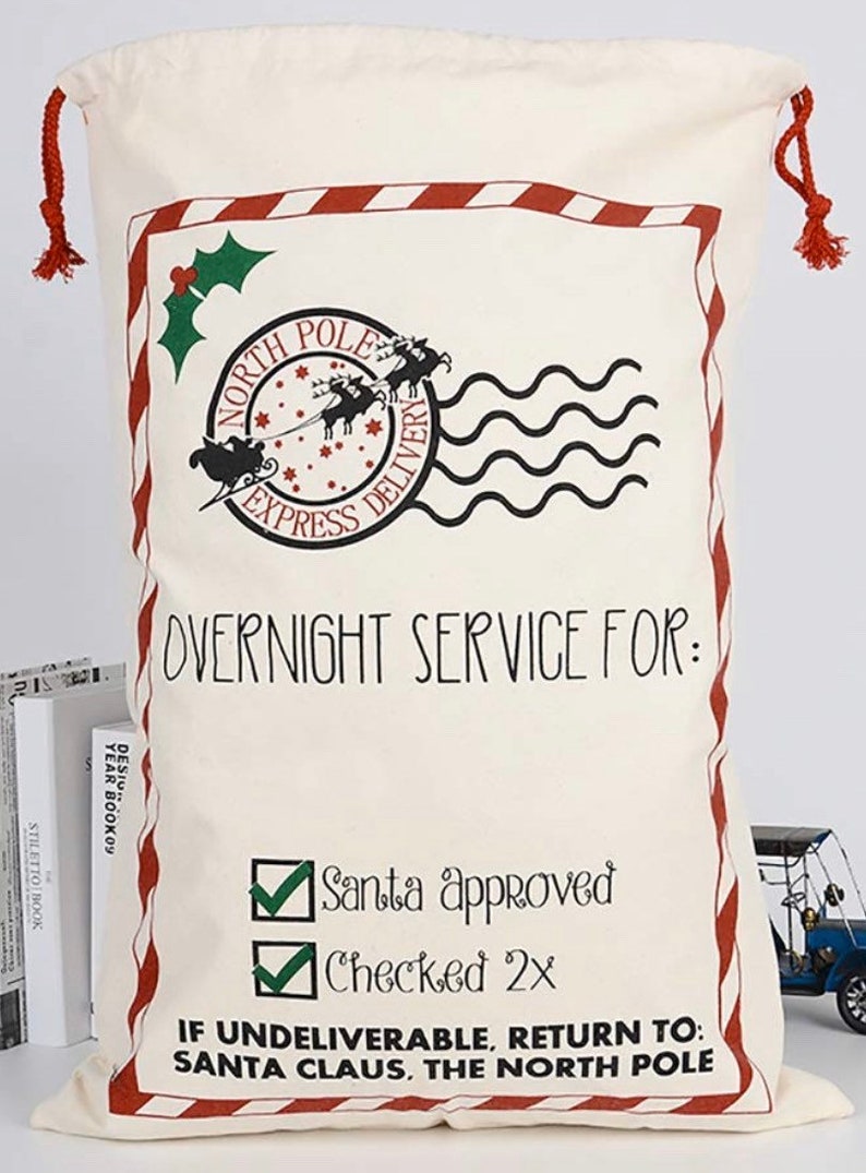 White Stamp Custom Christmas Sacks
