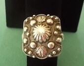 Vintage Big Art Deco Sterling Silver Poison Ring 925 Fine Jewelry Estate Piece Sz 7 1 2 Snuff Locket Pill Box Ring Womans Stash Ring 6.75gm