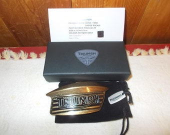 TRIUMPH MOTORCYCLE~Belt Buckle~Manufacturer Part #~MBUA12149~Biker~Accessory~Gift~Collectable~Biker~Jewelry~Bonneville~Tank~Buckle~Old Stock