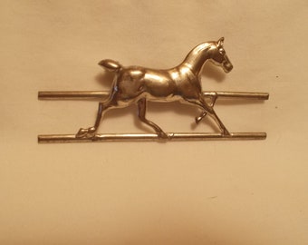 Vintage~Horse~Pin~Brooch~Sterling Silver ~50's~Fine~925~Jewelry~Equestrian~Gaited~Running~Horse~Woman's~Cowgirl~PONY~Western~Horse Show~