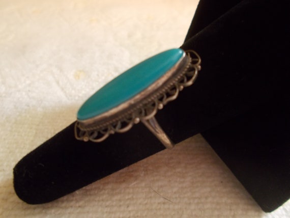 Vintage~Native American~Sterling Silver~Turquoise… - image 2