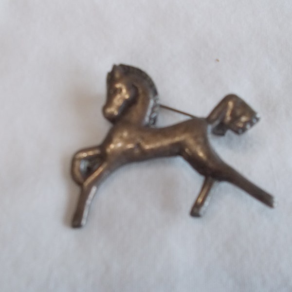 Old~Horse~Pin~Brooch~Sterling Silver ~60's~Fine~925~Jewelry~Equestrian~Old Mexico~Woman's~Cowgirl~PONY~Western~Horse Show~Girls