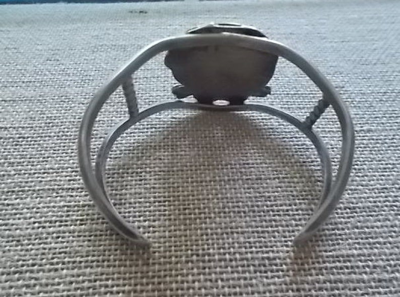 Vintage~Antique~Sterling Silver~Turquoise~Cuff~Bracelet~Navajo~Big~Solid~Native American~925~Fine Jewelry~Handmade~Womans~Harley~Hippie~Boho