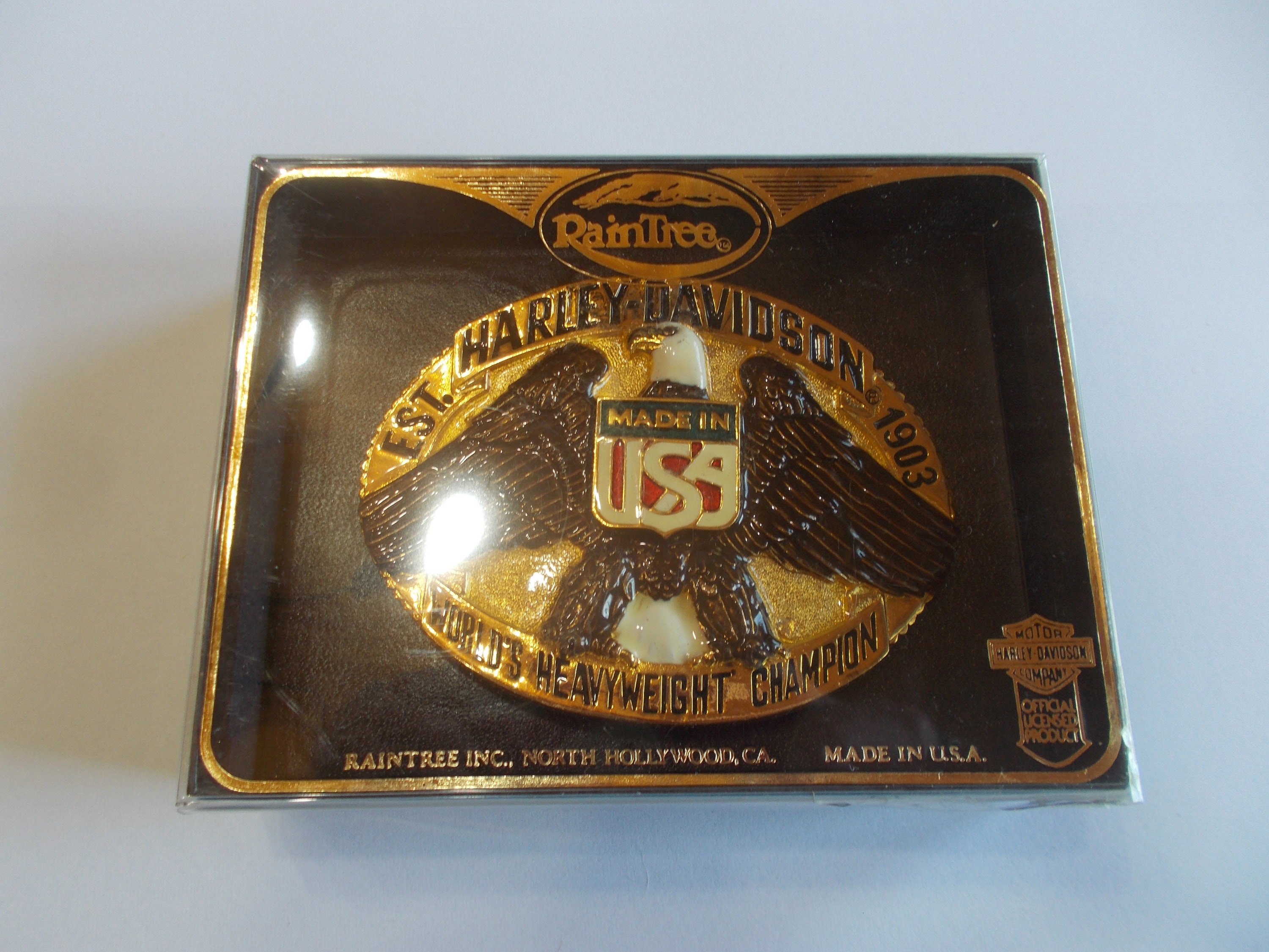 ハーレーダビッドソン ~ ベルト バックル ~ 1978 ~ 新品箱入り