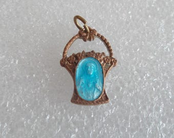 Antiguo~Pequeño Sagrado Corazón~Metal~Católico~Religioso~Cristiano~Regalo