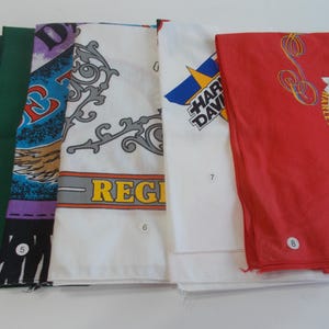 Biker~Bandanna~Scarf~Head Wrap~90&#39;s~Used as Display~Motorcycle~Biker~Accessory~Gift~YOUR CHOICE~~~~02