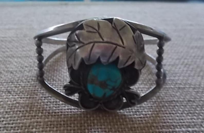 Vintage~Antique~Sterling Silver~Turquoise~Cuff~Bracelet~Navajo~Big~Solid~Native American~925~Fine Jewelry~Handmade~Womans~Harley~Hippie~Boho