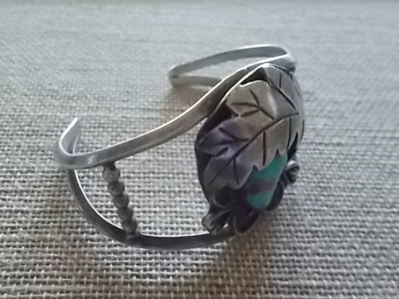 Vintage~Antique~Sterling Silver~Turquoise~Cuff~Bracelet~Navajo~Big~Solid~Native American~925~Fine Jewelry~Handmade~Womans~Harley~Hippie~Boho