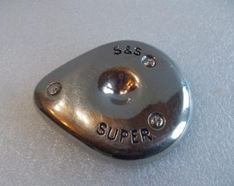 Rara fibbia per cintura da moto vintage S & S con filtro dell'aria Super EB Harley Shovelhead Ironhead