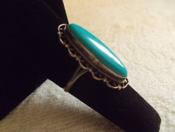 Vintage~Native American~Sterling Silver~Turquoise… - image 3