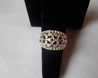 Vintage-Plata esterlina-RING-925 Fine-Jewelry-Tamaño-7-Mujer's-Teen Girl-Jewelry-Harley Rider-Hippie-Women's