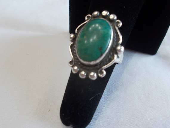 Vintage~Native American~Sterling Silver~Turquoise… - image 1