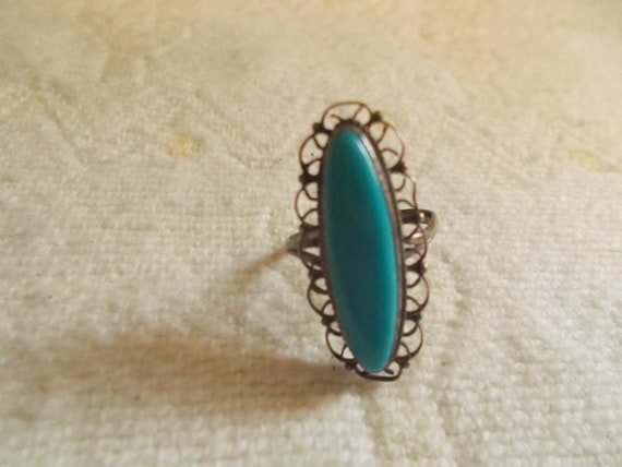 Vintage~Native American~Sterling Silver~Turquoise… - image 4
