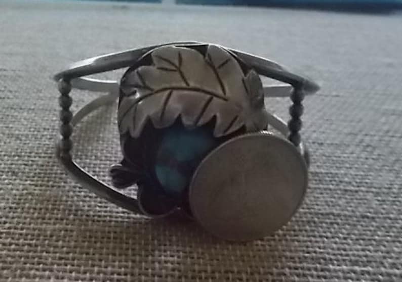 Vintage~Antique~Sterling Silver~Turquoise~Cuff~Bracelet~Navajo~Big~Solid~Native American~925~Fine Jewelry~Handmade~Womans~Harley~Hippie~Boho