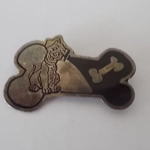 Vintage ~ Disney ~ hond ~ Dog Bone ~ Pin ~ Sterling Silver ~ 60&#39;s ~ Walt Disney ~ 925 ~ fijne ~ Jewelry ~ Pin ~ broche ~ 6 + gm. ~ ondertekend ~ zeldzaam stuk