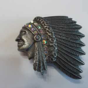 Große~Indianer~Indianer~Häuptling~Anstecknadel~Brosche~Schmuck~Harley Rider~Geschenk