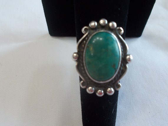 Vintage~Native American~Sterling Silver~Turquoise… - image 3