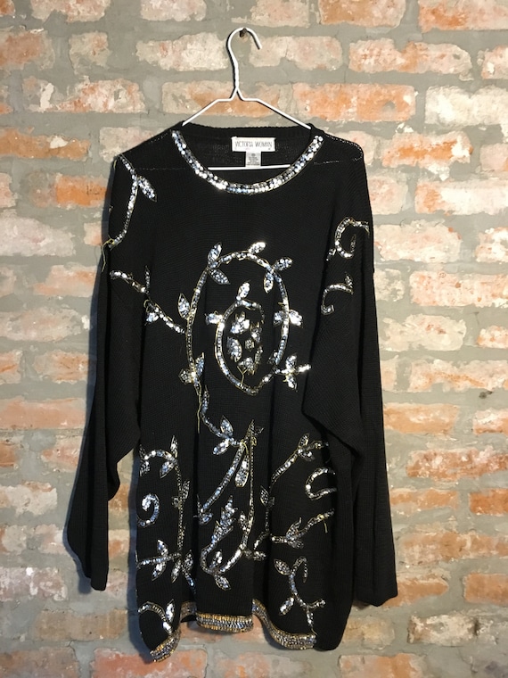 Oversized Sweater with sparkle - image 1