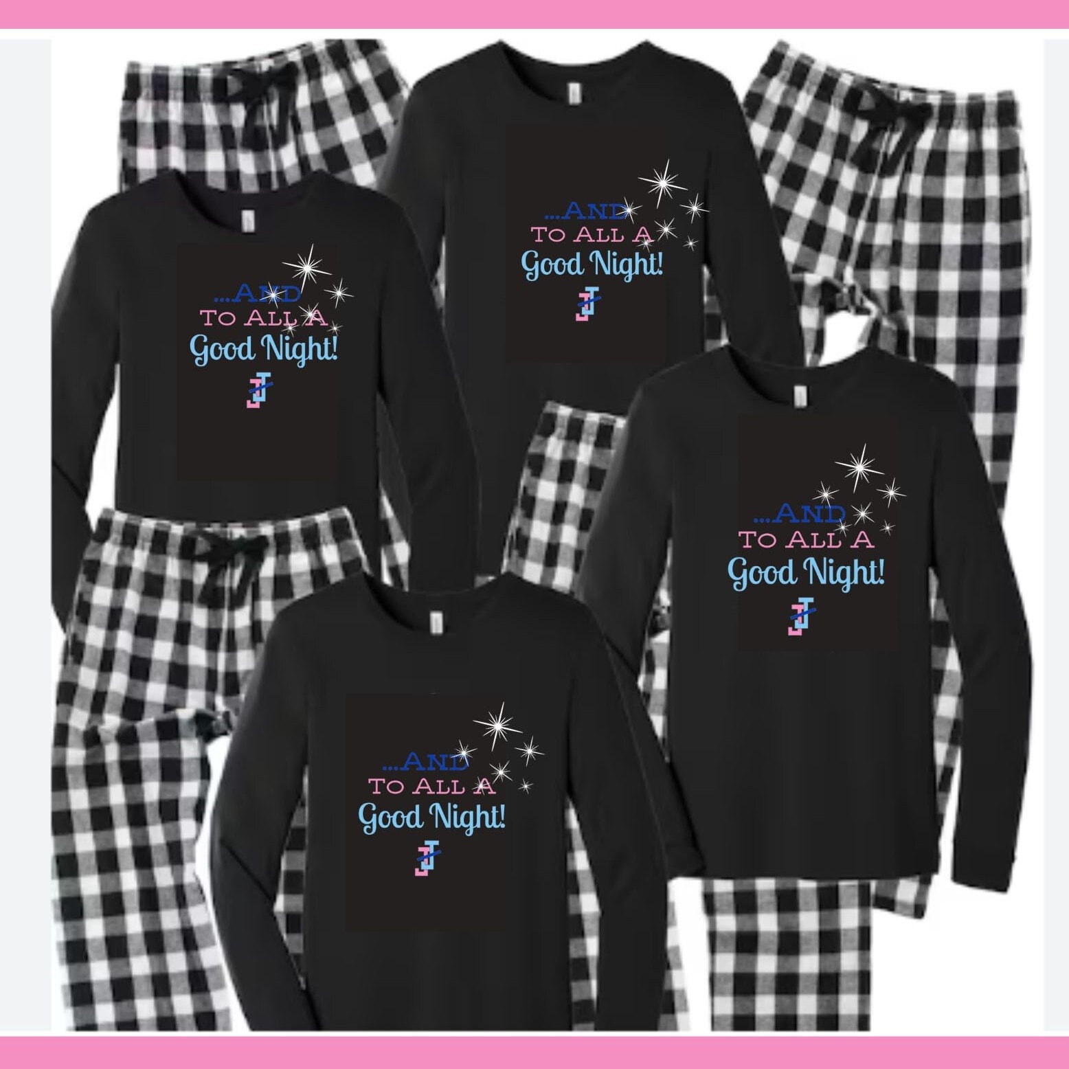 CUSTOM JJMCMC Jack and Jill Holiday Movie Night PJ Set