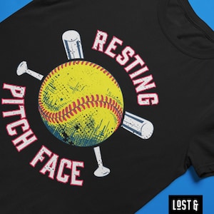 Softball T-Shirt - Resting Pitch Face - Fast Pitch - Pitcher Gift