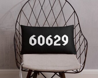 Almohada con código postal personalizada para dormitorios universitarios