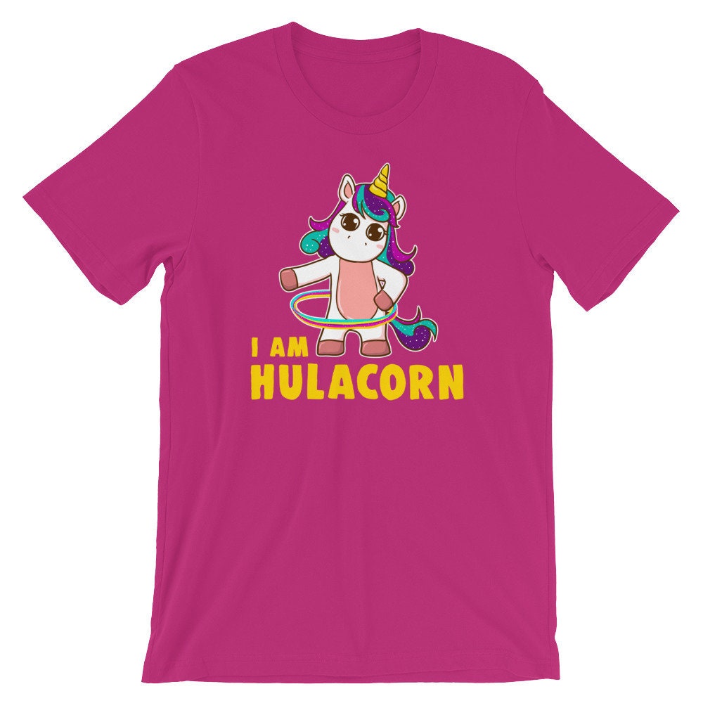 Hulacorn Funny Unicorn Hula Hooping Hooper Short-sleeve Unisex T