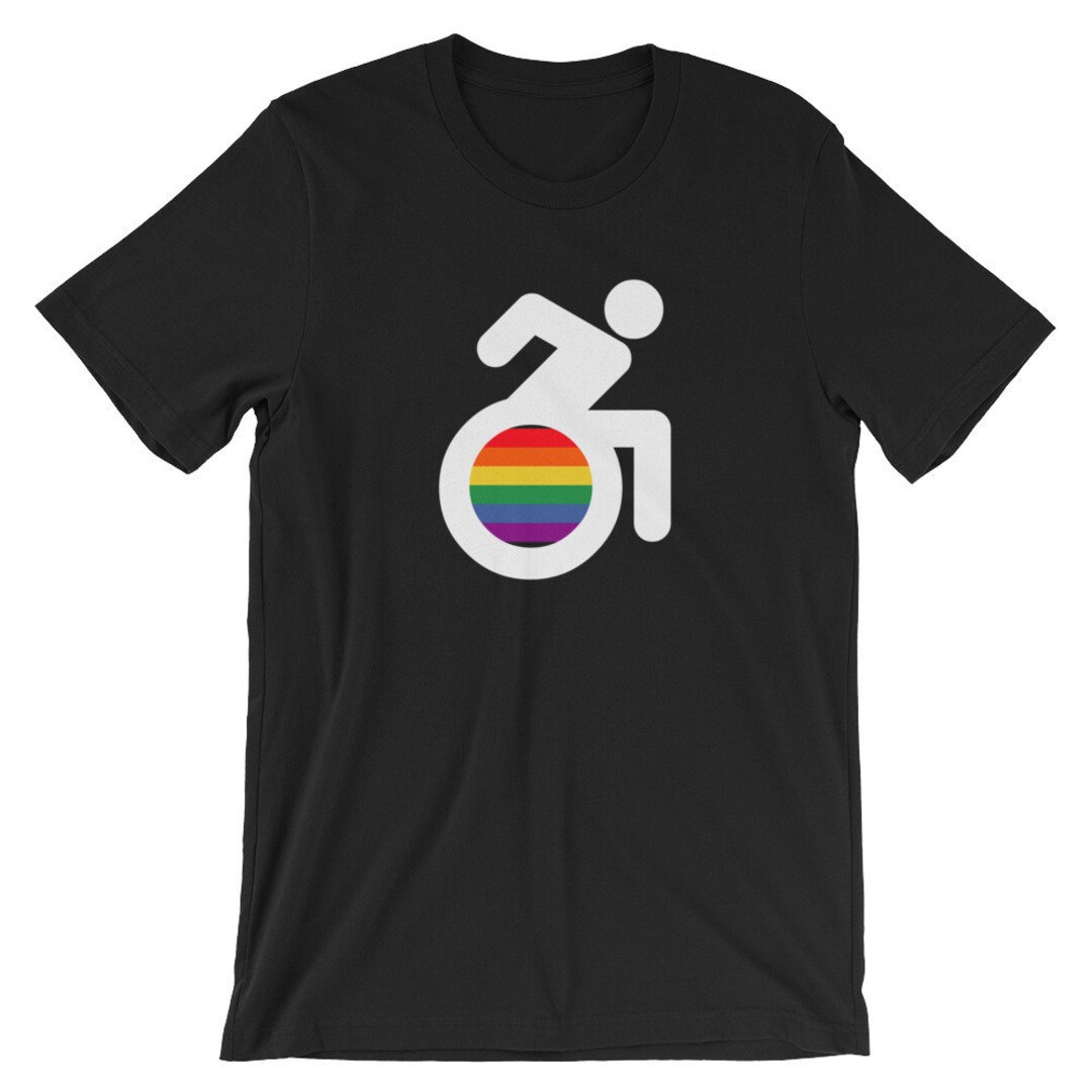 Disabled LGBT Shirt, Gay Pride Wheelchair User, Queer and