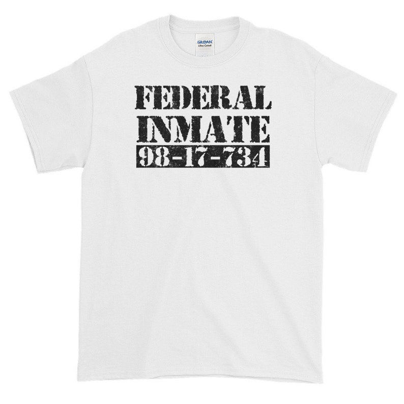 Federal Inmate Costume Tshirt, Escaped Prisoner, Gangster, Halloween, Short-Sleeve T-Shirt image 2