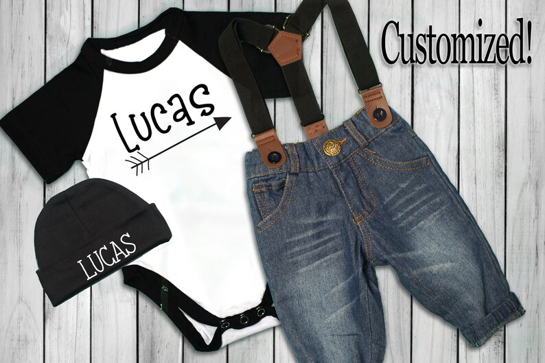 Baby Boy Gift, Personalized Baby Boy Clothes, Newborn Boy Jeans Custom Name outfit, Baby boy Outfit, Newborn Boy Outfit, Baby Gift 