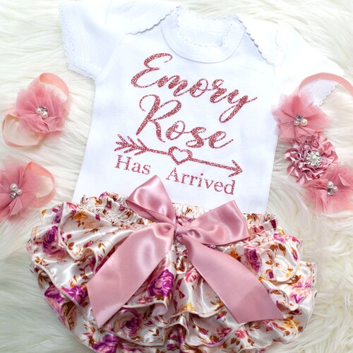Personalized Baby Gift Girl Newborn Girl Coming Home Outfit Etsy